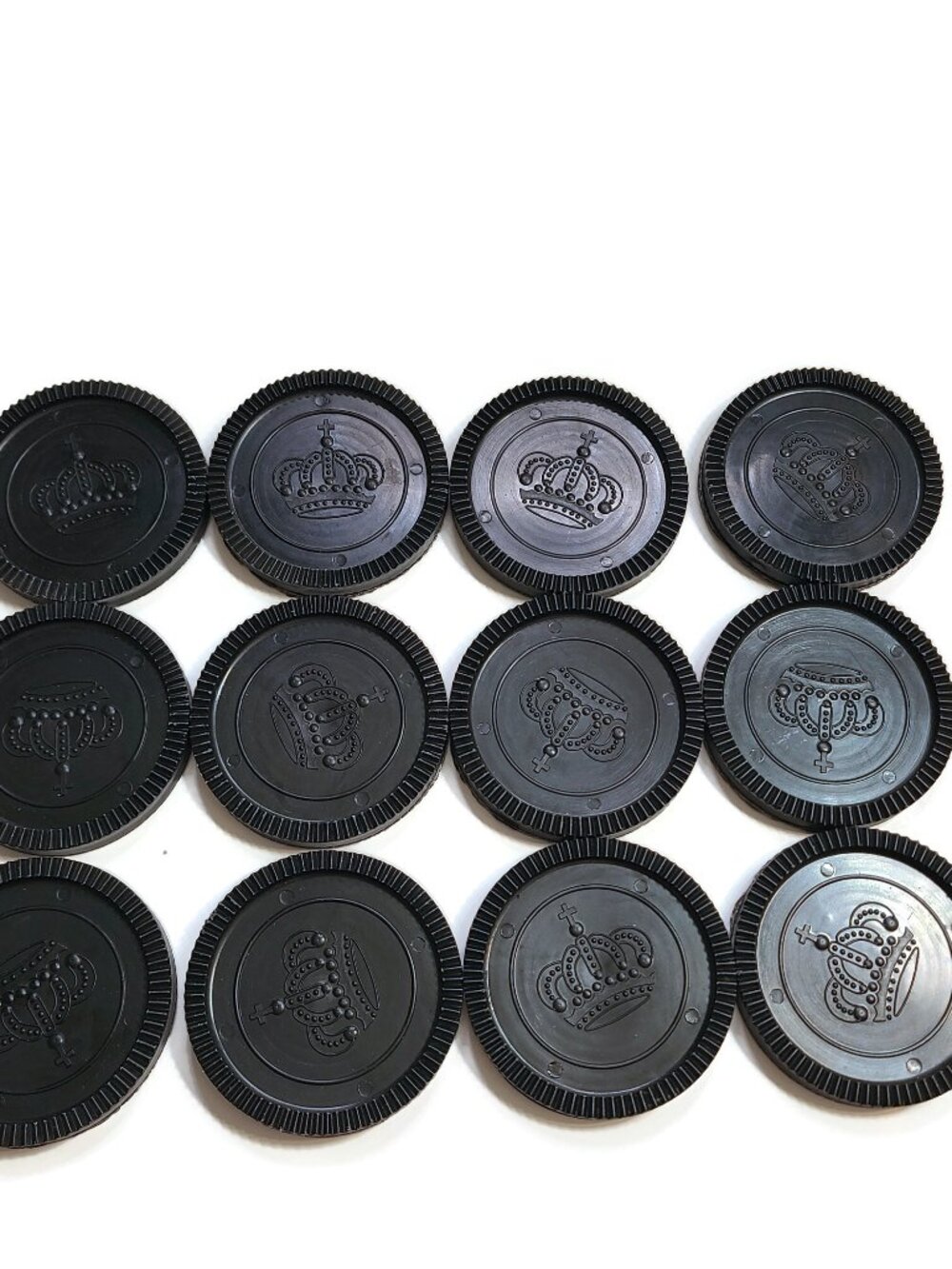 22 Jumbo Oversized 3" Checkers 12 Black 10 Red Replacement Pieces Arts Crafts - Picture 6 of 9